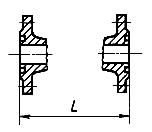 ГОСТ 16587-71 Клапаны предохранительные, регулирующие и регуляторы давления. Строительные длины (с Изменениями N 1, 2, 3)