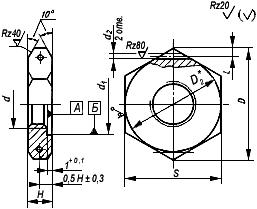 ГОСТ 19532-74 Устройства уплотнительные ввертных соединений с резиновыми кольцами круглого сечения. Гайки. Конструкция и размеры (с Изменениями N 1, 2)