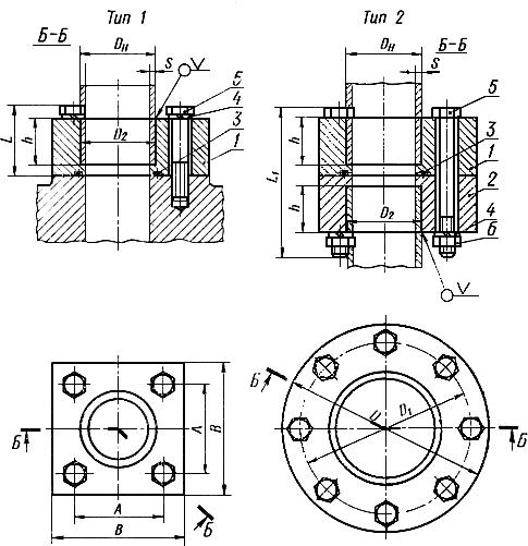 ГОСТ 19535-74 Соединения фланцевые для гидравлических и смазочных систем. Технические условия (с Изменениями N 1, 2)